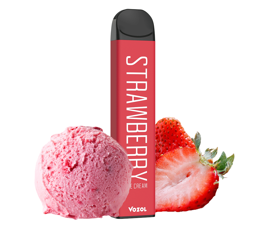 VOZOL BAR Strawberry Ice Cream 20mg 1200 Puffs Disposable - Vape Vibes