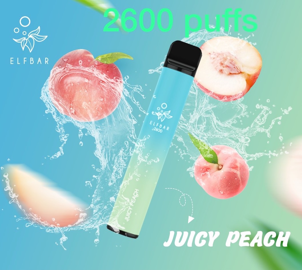 Elfbar Juicy Peach 2600 Puffs 20mg - Vape Vibes